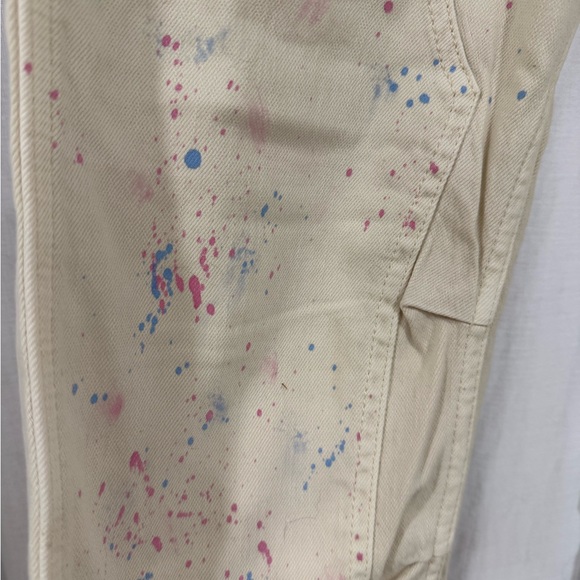Pilcro Cream Paint Splatter carpenter jeans - Picture 2 of 4